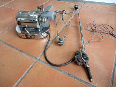 Vintage grinder, flamingsteel.com, roy mackey