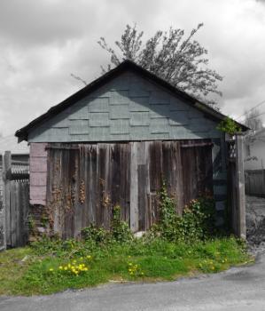 Old shed, flamingsteel.com, steel sculpture, steel art, roy mackey, vancouver bc. 