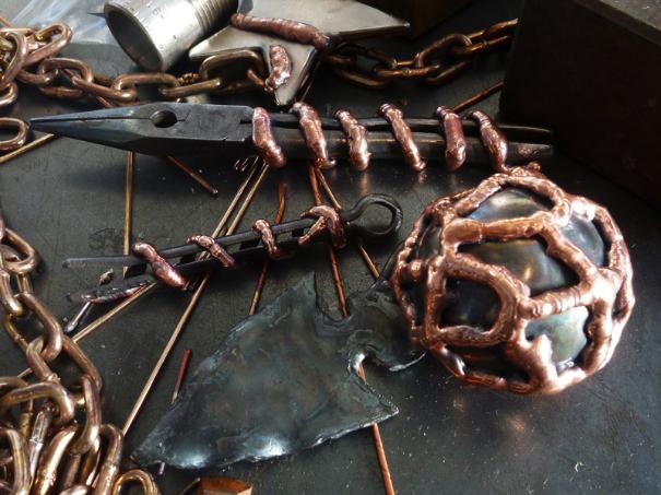 studio scenes, flamingsteel.com, steel sculpture, steel art, roy mackey