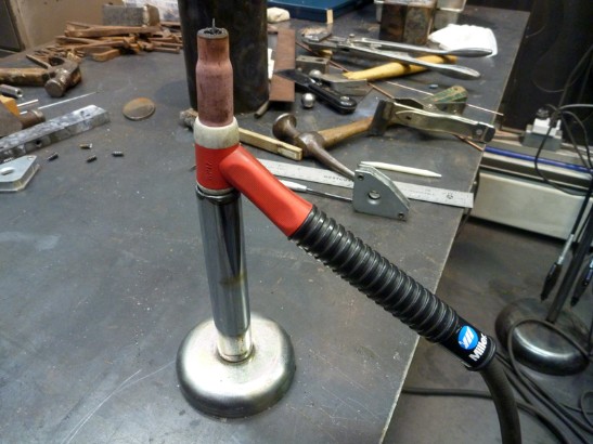 Tig torch holder, flamingsteel.com, roy mackey, steel sculpture, steel art, vancouver bc, free art