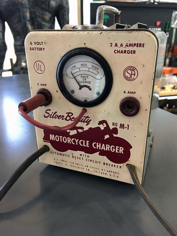 Silver Beauty Motorcycle Charge, vinatage motorcycle charger