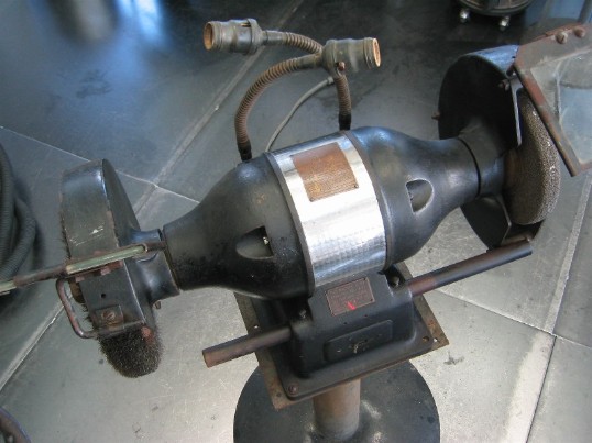 Vintage Sioux bench grinder flamingsteel.com