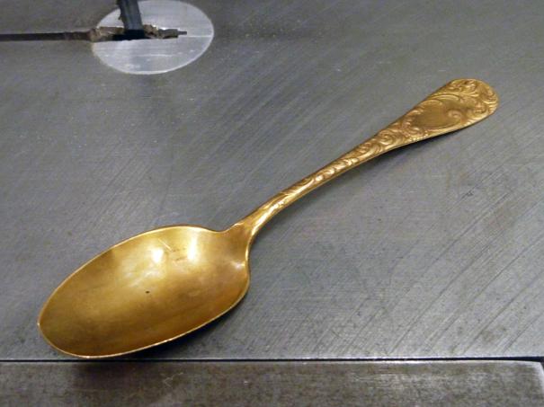 solid gold spoon, Montana Gold Co, antique gold spoons, roymackey.com