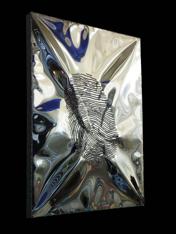 thumbprint, roy mackey, steel sculpture, flamingsteel.com