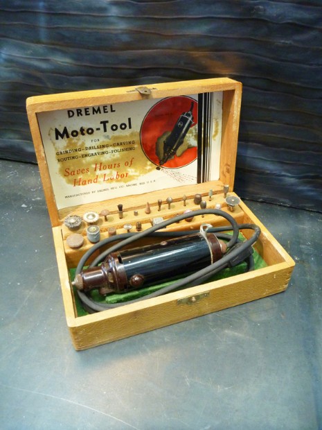 Vintage dremel moto-tool, flamingsteel.com, roy mackey, steel sculpture