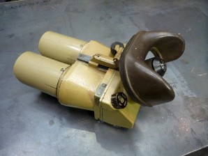 WW2 German Flak binoculars, flamingsteel.com, roy mackey, steel sculpture, steel art, live work studios