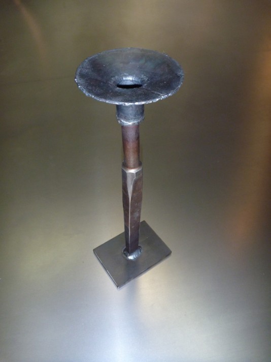 candle holder series, flamingsteel.com, roy mackey, steel sculpture, steel art, vancouver bc, live work studios