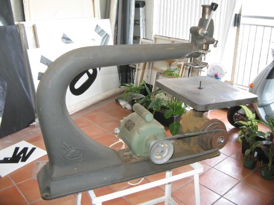 Vintage Beaver scroll saw, flamingsteel.com, roy mackey