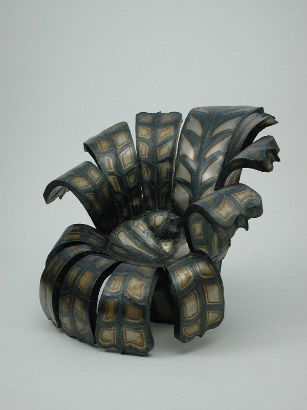 Flower Chair steel sculpture by Roy Mackey