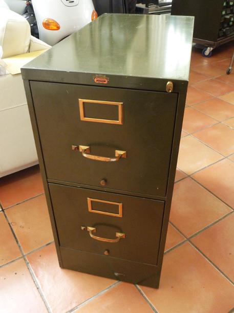 vintage file cabinet, flamingsteel.com, steel sculpture, roy mackey