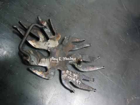 hollow belt buckle, flamingsteel.com, roy mackey, steel sculpture