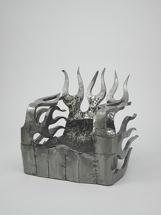 Flame Chair, roy mackey, steel sculpture