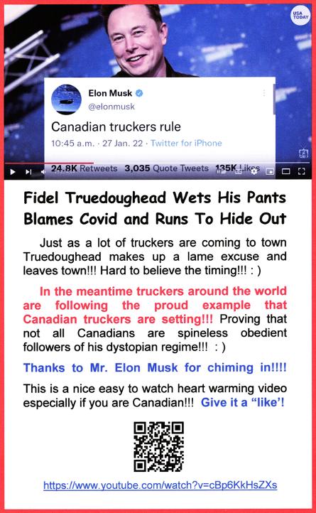 Justin crime minister, trucker protest, canadian truckers, fidel trudoughead